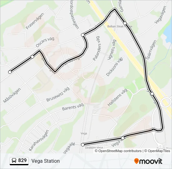 829 Bus Line Map