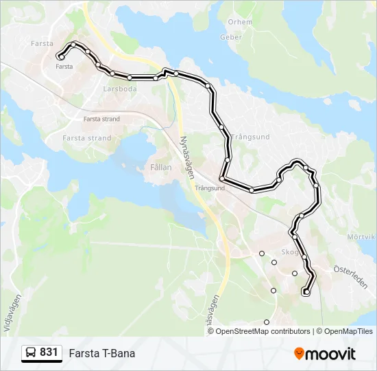831 Bus Line Map
