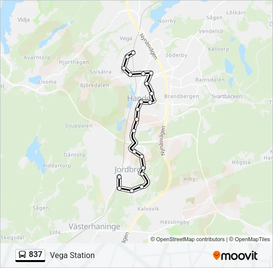 837 Bus Line Map