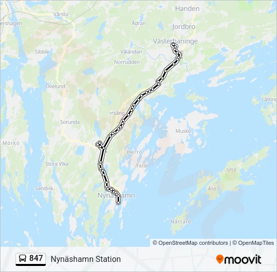 847 Bus Line Map