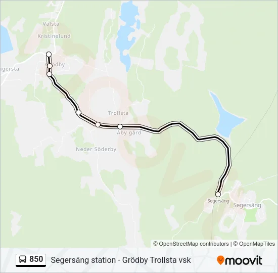 850 Bus Line Map