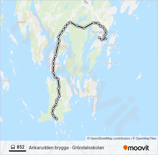 852 Bus Line Map