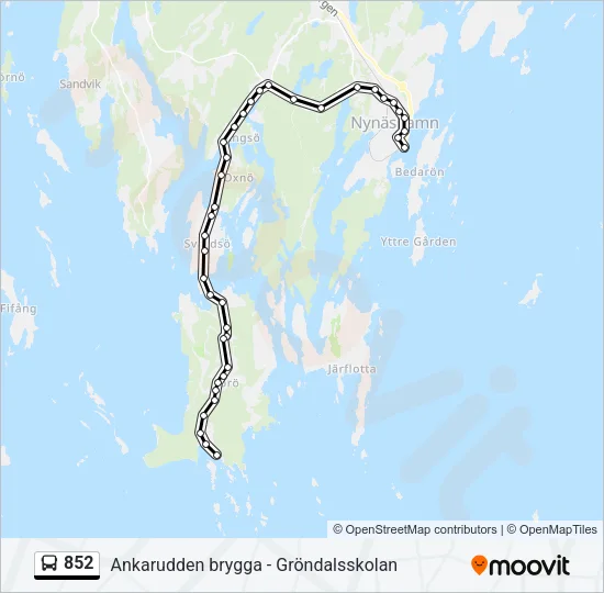 852 Bus Line Map