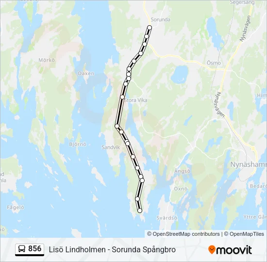 856 Bus Line Map