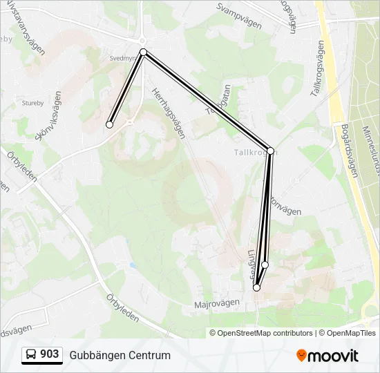 903 Bus Line Map