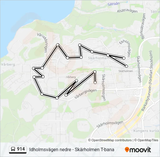 914 Bus Line Map