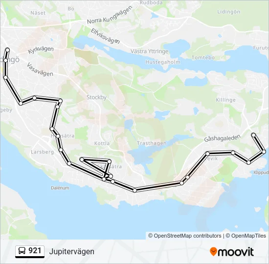 921 Bus Line Map