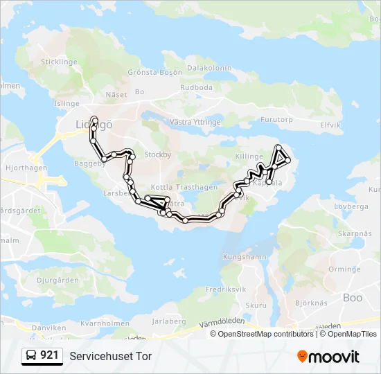 921 Bus Line Map
