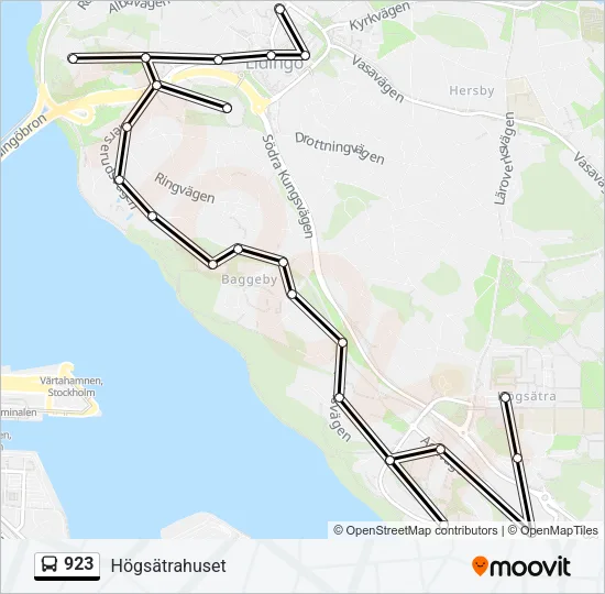 923 Bus Line Map