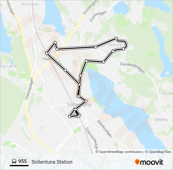 955 Bus Line Map