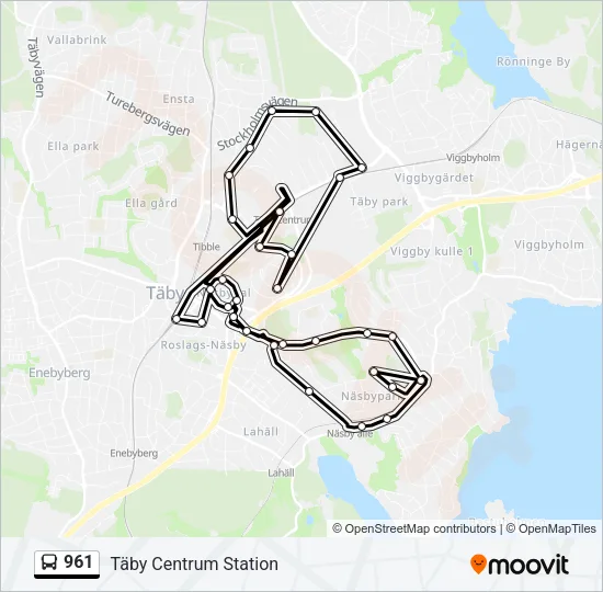 961 Bus Line Map
