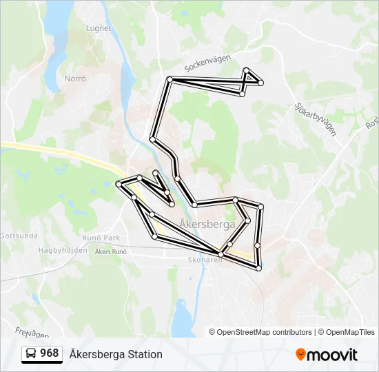 968 Bus Line Map