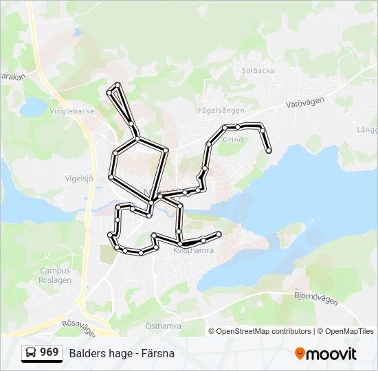 969 Bus Line Map