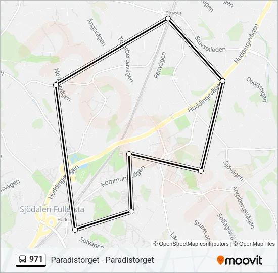 971 Bus Line Map