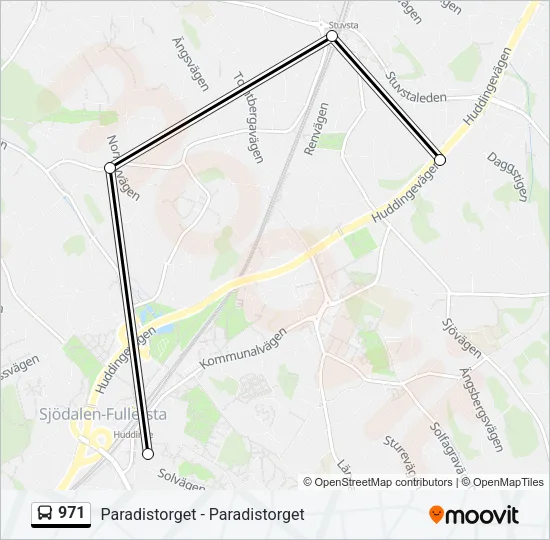 971 Bus Line Map