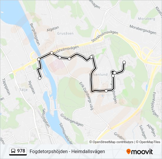 978 Bus Line Map