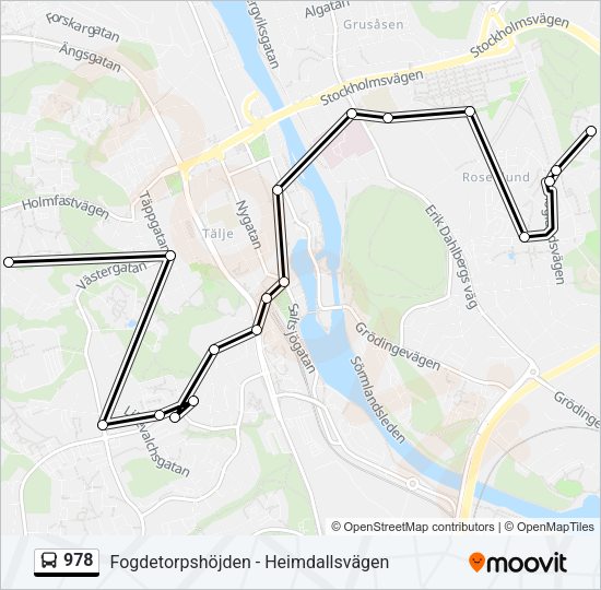 978 Bus Line Map