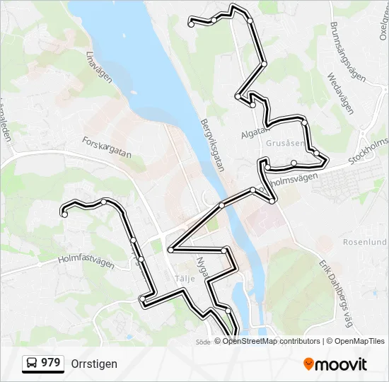 979 Route: Schedules, Stops & Maps - Orrstigen (Updated)