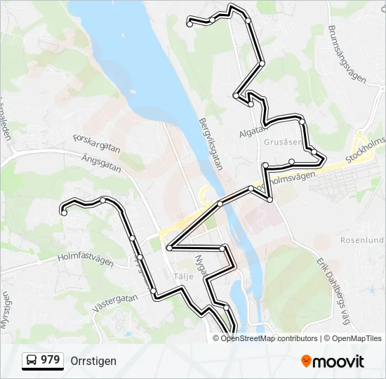 979 Bus Line Map