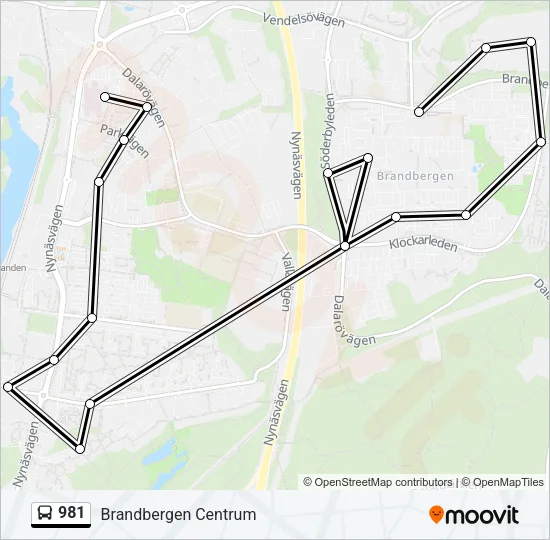 981 Bus Line Map