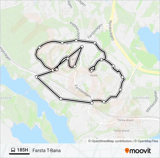 185H Bus Line Map