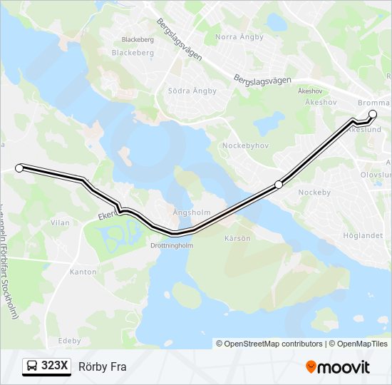 323X bus Line Map