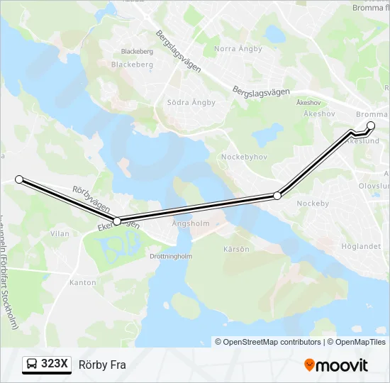 323X Bus Line Map
