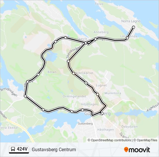 424V bus Line Map