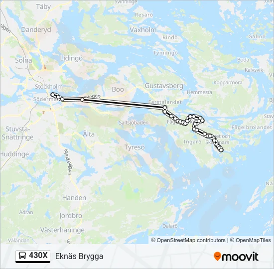 430X Bus Line Map