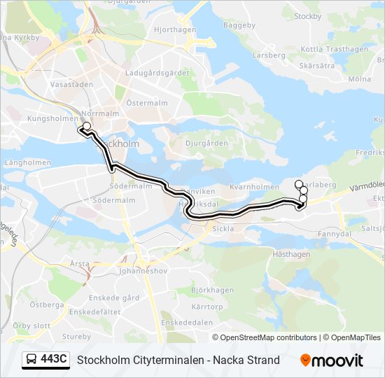 443C bus Line Map