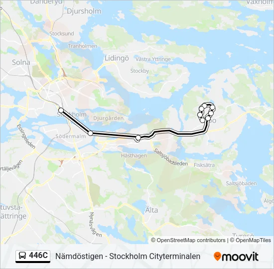 446C Bus Line Map