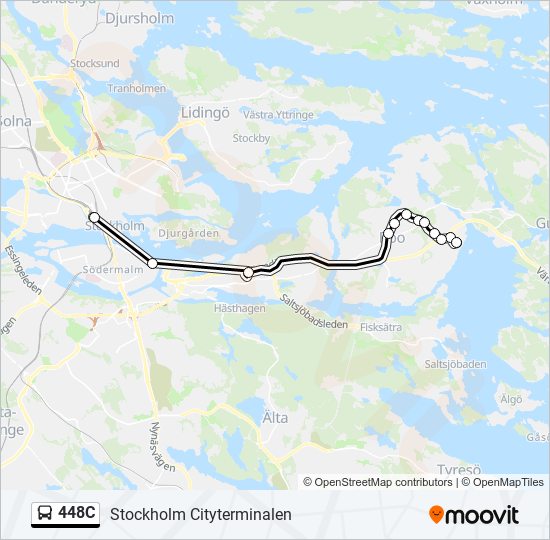 448C bus Line Map