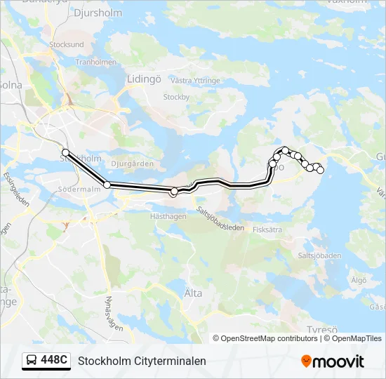 448C Bus Line Map