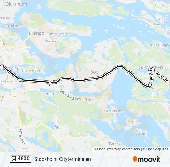 480C Bus Line Map