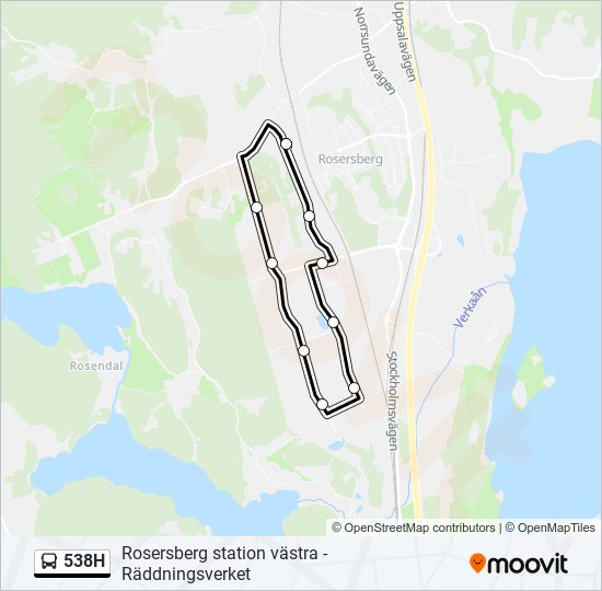 538H bus Line Map