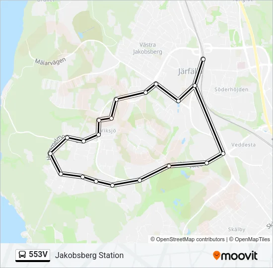 553V Bus Line Map