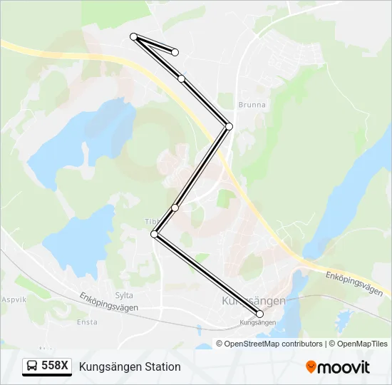 558X Bus Line Map
