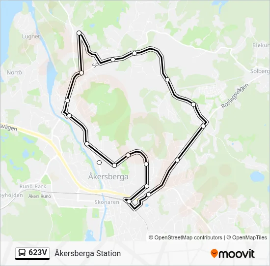 623V Route: Schedules, Stops & Maps - Åkersberga Station (Updated)