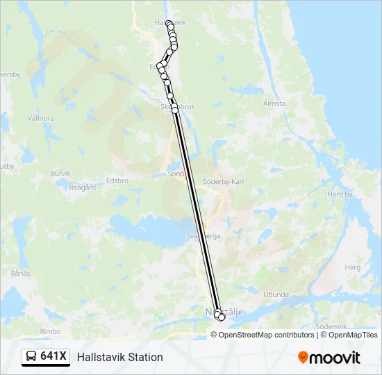 641X Bus Line Map