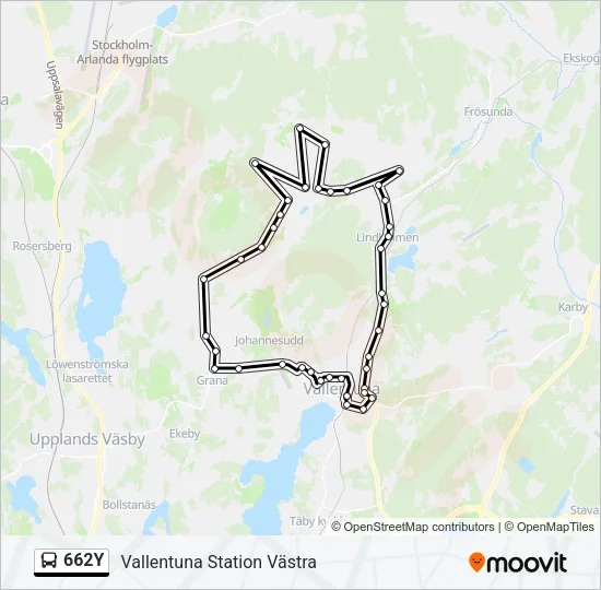 662Y Bus Line Map