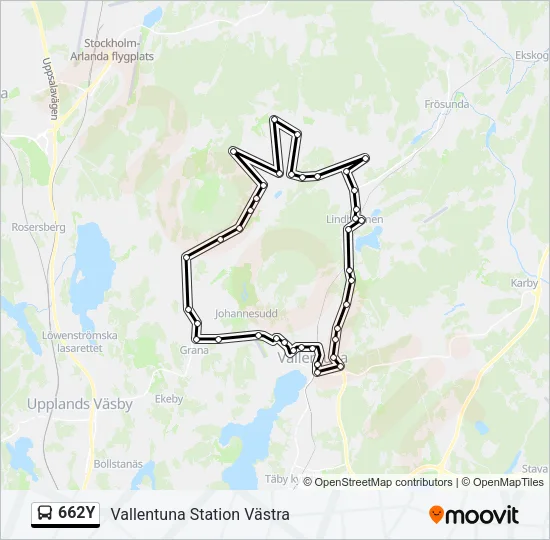 662Y Bus Line Map