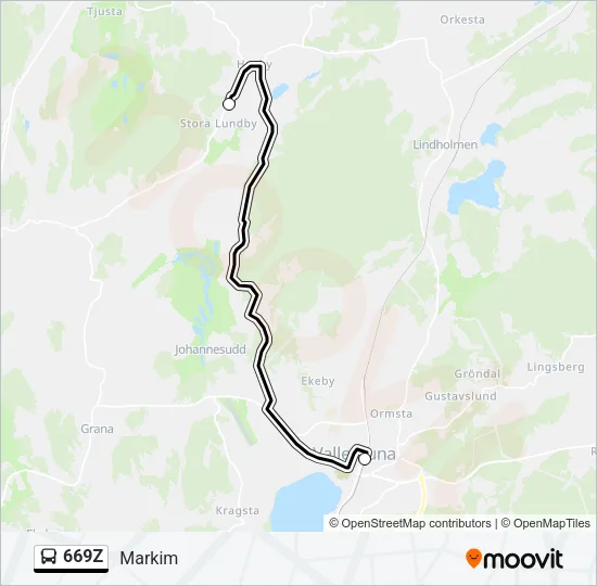 669Z Bus Line Map