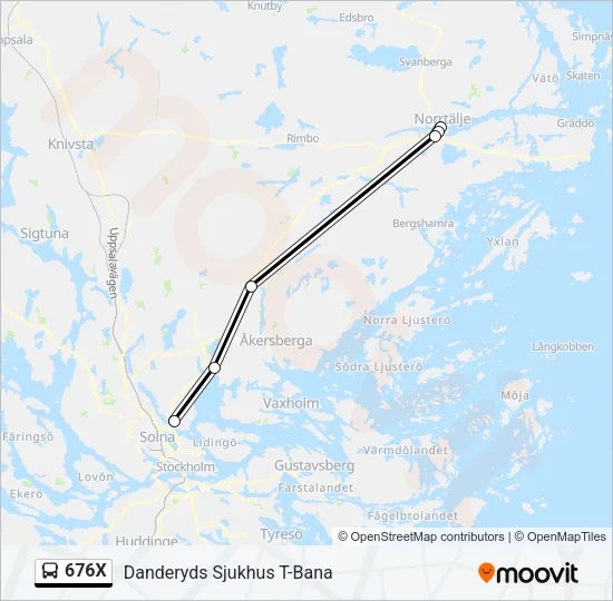 676X Bus Line Map