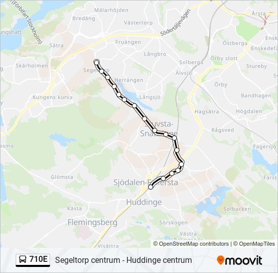 710E bus Line Map