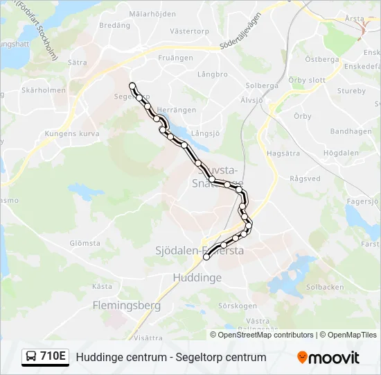 710E Bus Line Map