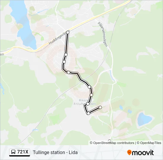 721X Bus Line Map