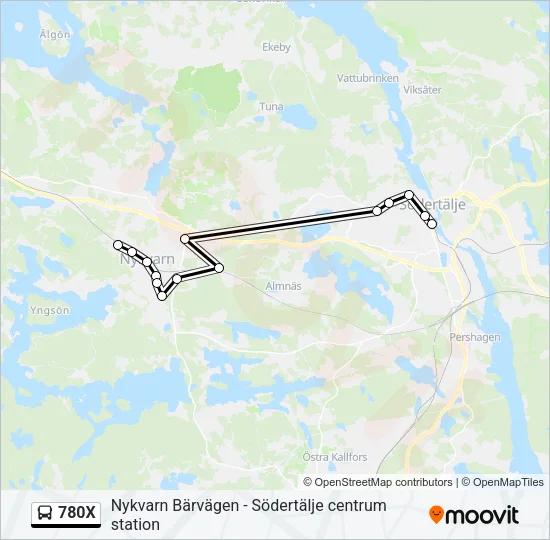 780X Bus Line Map