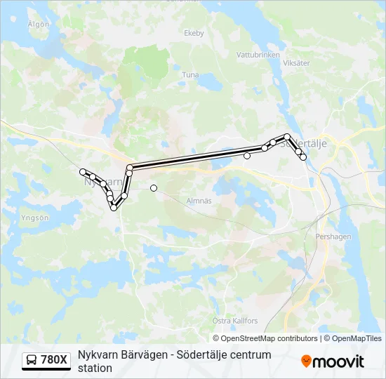 780X Bus Line Map