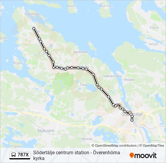 787X bus Line Map