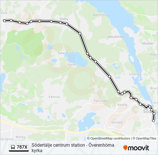 787X bus Line Map